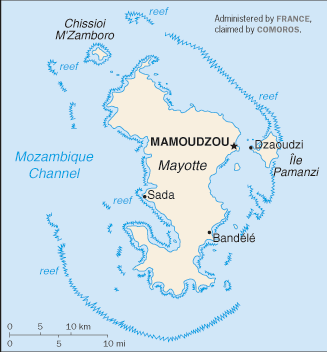 Mayotte Landkarte